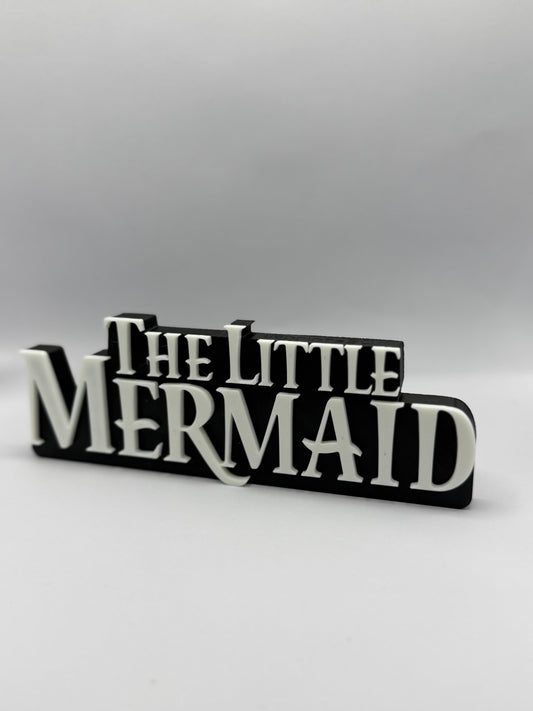 The Little Mermaid Freestanding Display Plaque, 3D Printed