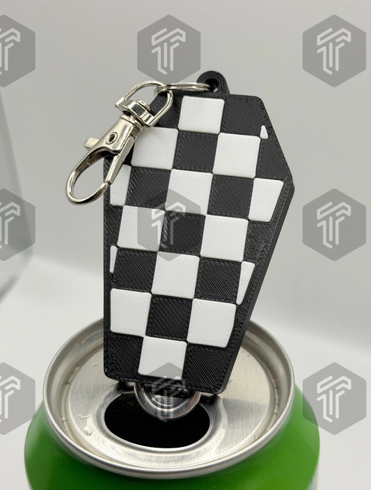 Horror Helper Checkerboard Coffin Soda Can Opener [NEW & IMPROVED DESIGN]