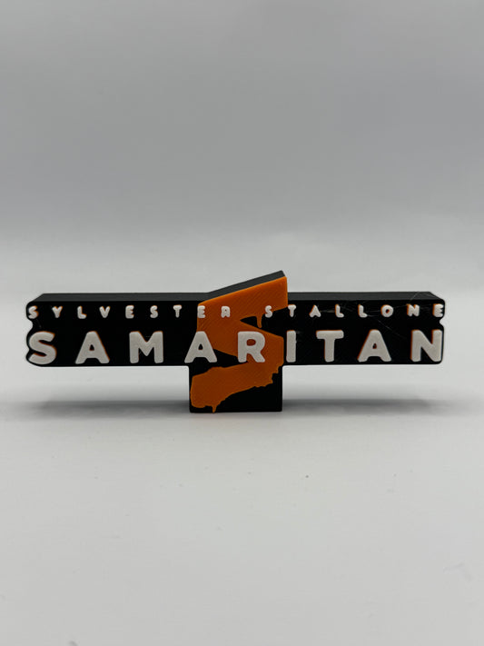 Sylvester Stallone Samaritan Freestanding Display Plaque, 3D Printed