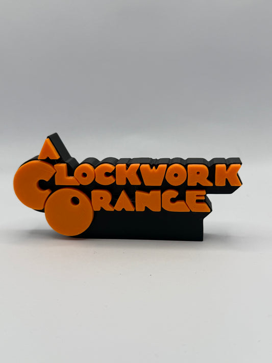 A Clockwork Orange (1972) Freestanding Display Plaque, 3D Printed