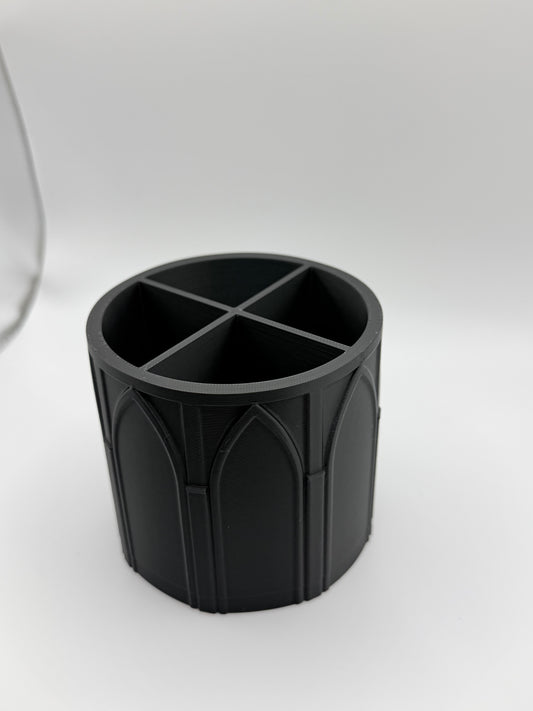 Gothic Circular Organizer Desk Organizer Makeup Organizer Cathedral