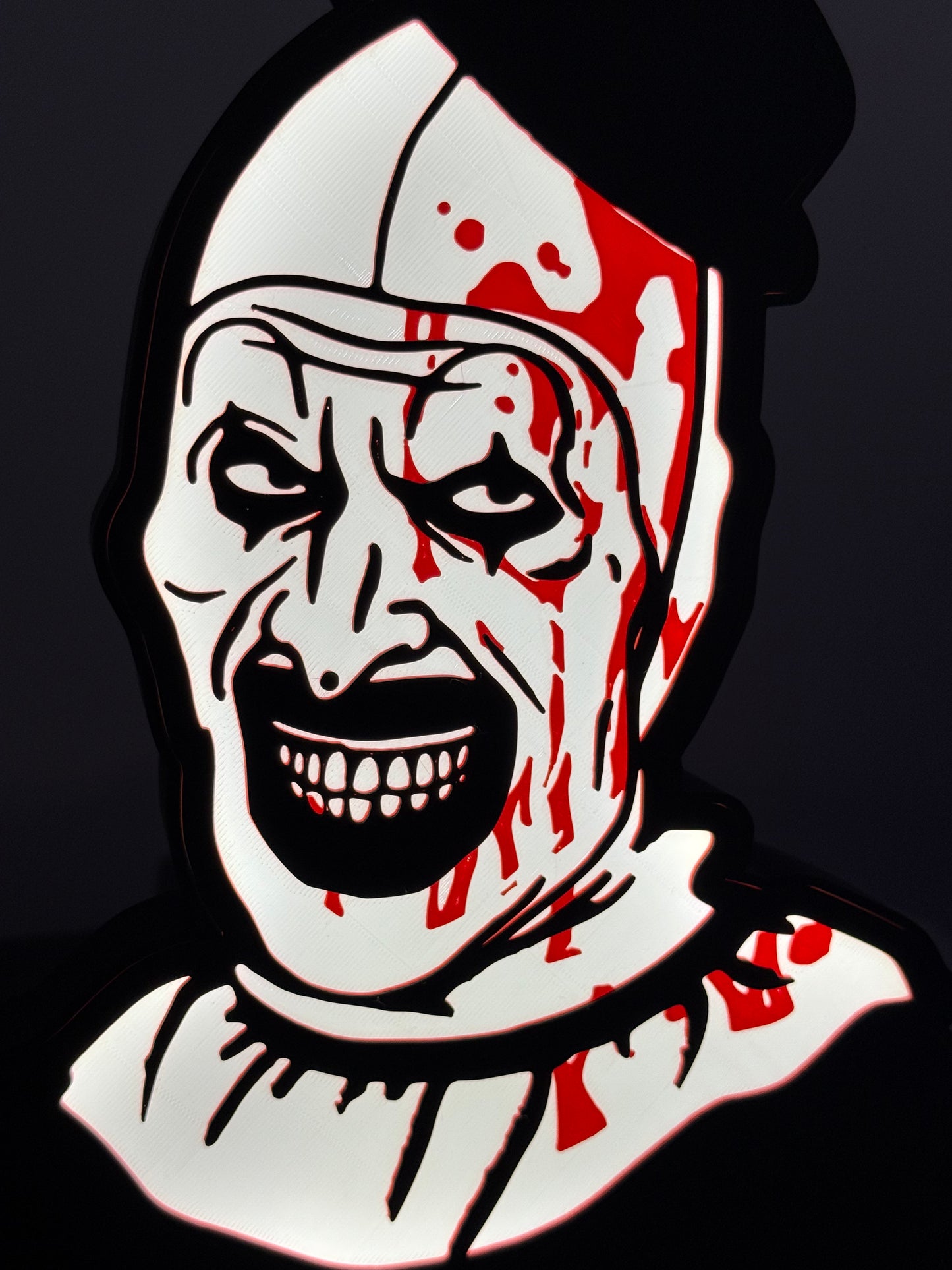 Terrifier Art The Clown Blood Variant LED Lightbox