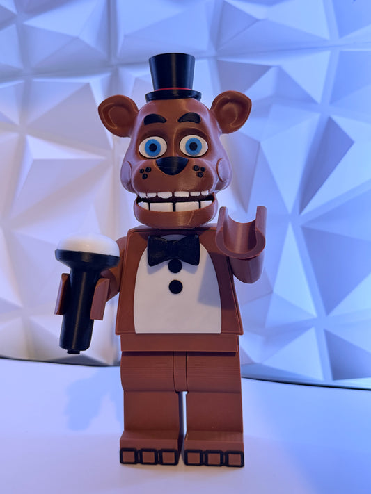 Five Nights At Freddy’s Freddy Fazbear Brick Figure (9 Inches Tall)