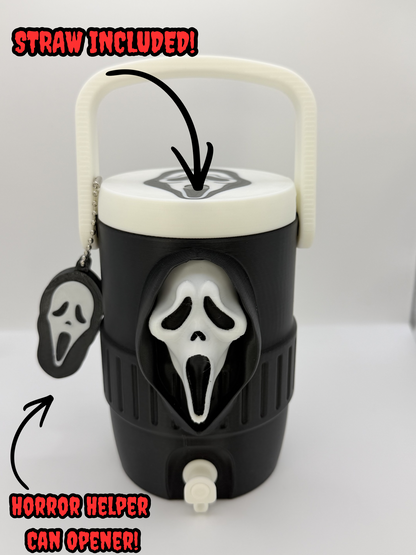 Ghostface Can Holder (Brand New Straw & Mini Horror Helper Included)