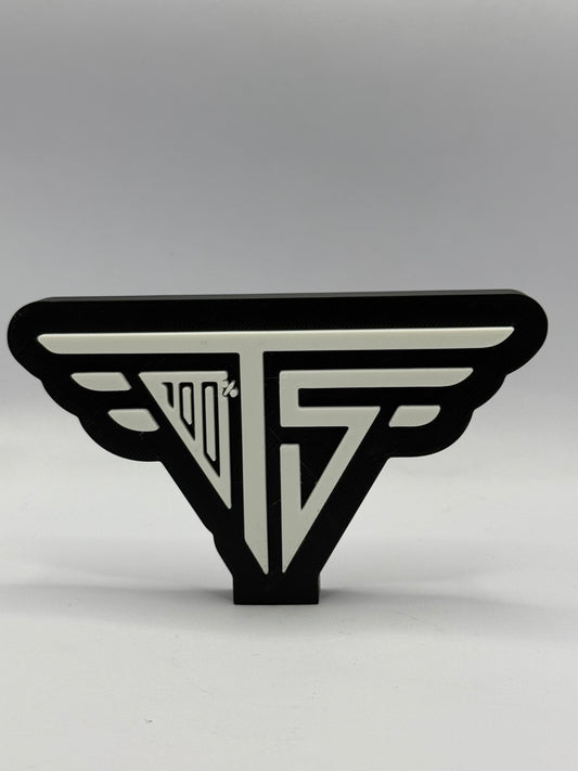 Trish Stratus WWE WWF Wrestling Freestanding Display Plaque, 3D Printed Logo