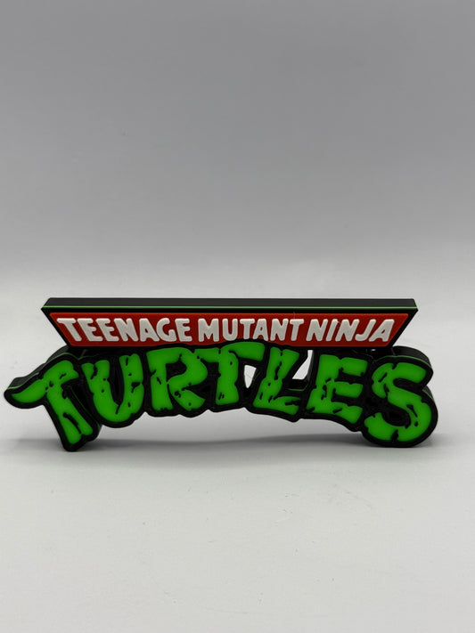 Teenage Mutant Ninja Turtles Freestanding Display Plaque, 3D Printed Logo