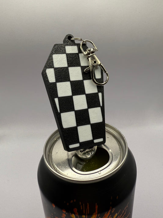 Horror Helper Checkerboard Coffin Soda Can Opener