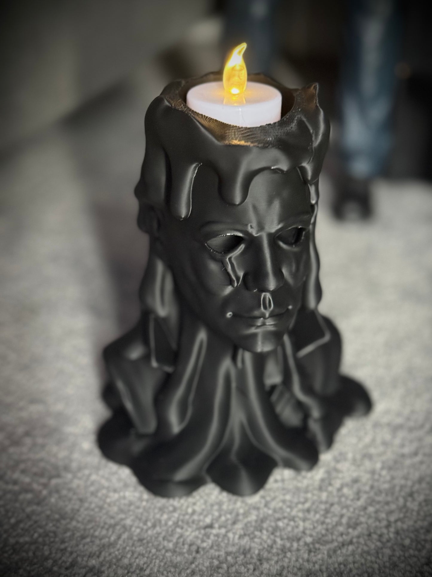 Michael Myers Melted Candle Electric Tealight Holder