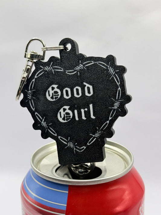 Horror Helper Good Girl Barbed Wire Heart Soda Can Opener