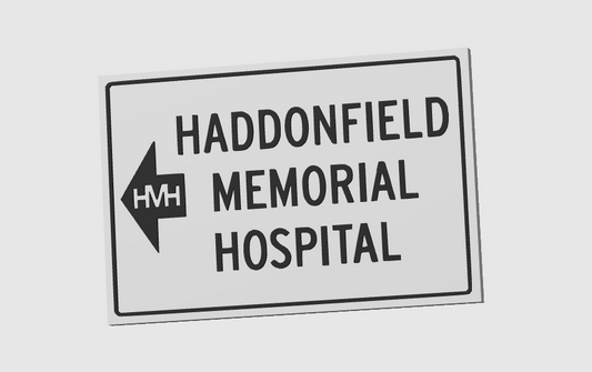 Haddonfield Memorial Street Sign Halloween Michael Myers Display Plaque, 3D Printed Logo