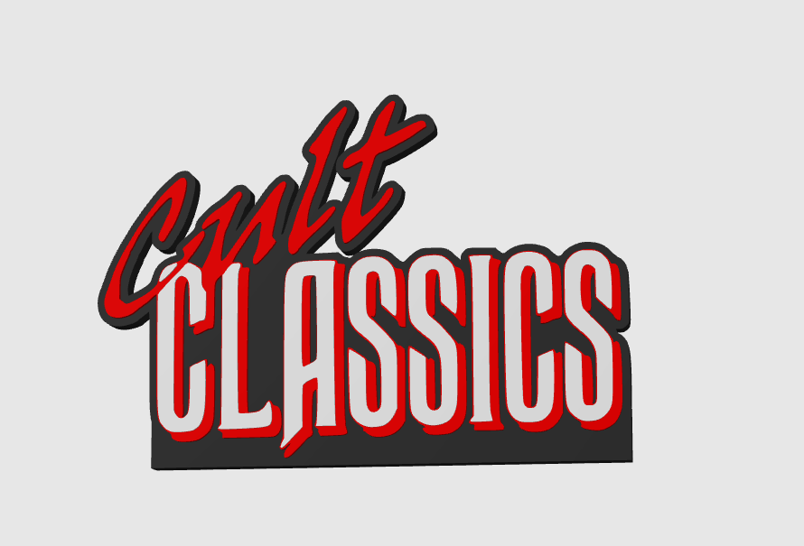 Cult Classics Figure Logo Display Plaque, 3D Printed Logo