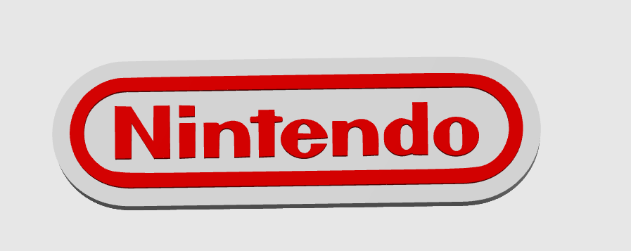 Nintendo Logo 3D Printed