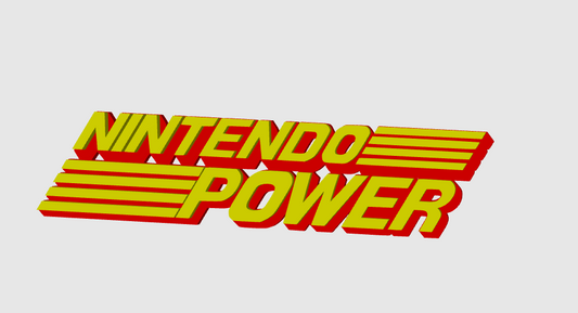 Nintendo Power 1988 Gaming Logo 3D Printed