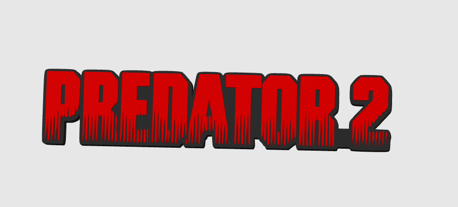 Predator 2 Logo Horror Freestanding Display Plaque, 3D Printed