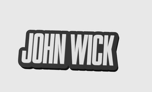 John Wick Logo Freestanding Display Plaque, 3D Printed