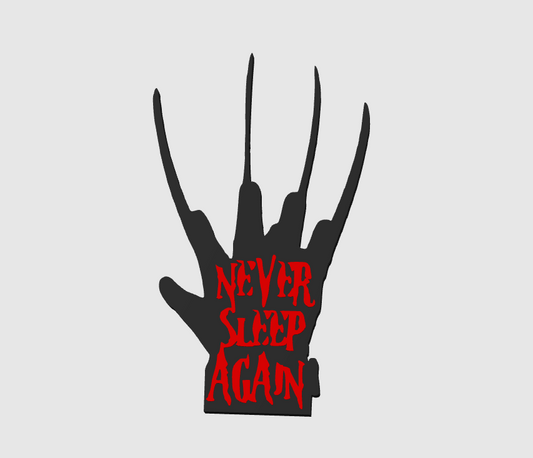 A Nightmare On Elm Street, Nightmare Glove Freestanding Display Plaque, 3D Printed