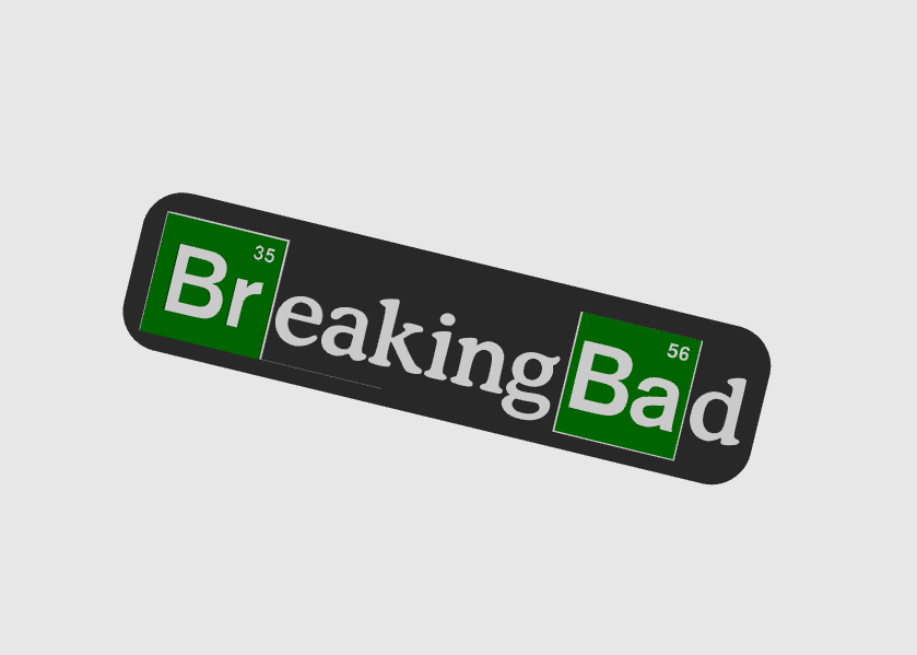 Breaking Bad Freestanding Display Plaque, 3D Printed