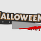 Halloween Michael Myers  Knife Plaque (Silver), Free Standing Letter 3D Printed Logo