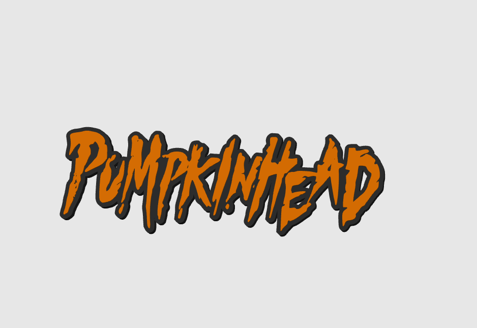 Pumpkinhead Horror Freestanding Display Plaque, 3D Printed