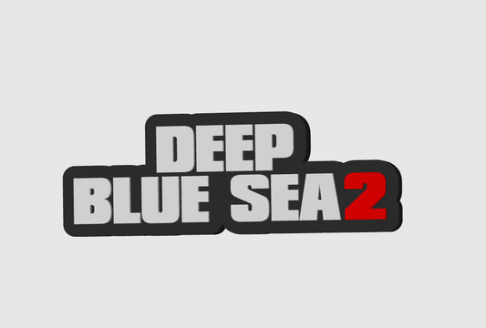 Deep Blue Sea 2 Horror Freestanding Display Plaque, 3D Printed