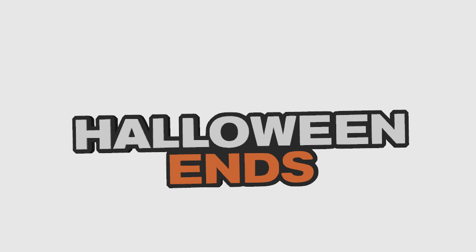 Halloween Ends Michael Myers Horror Free Standing 3D Printed Logo