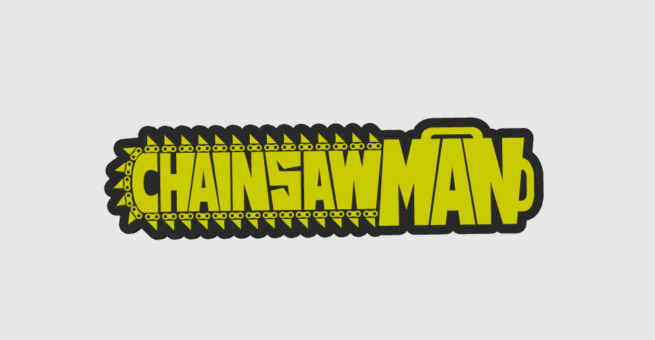 Chainsaw Man Free Standing 3D Printed Logo