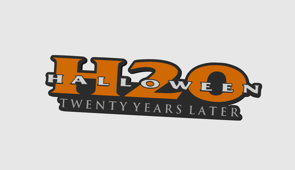 Halloween H20 Michael Myers Horror Free Standing 3D Printed Logo
