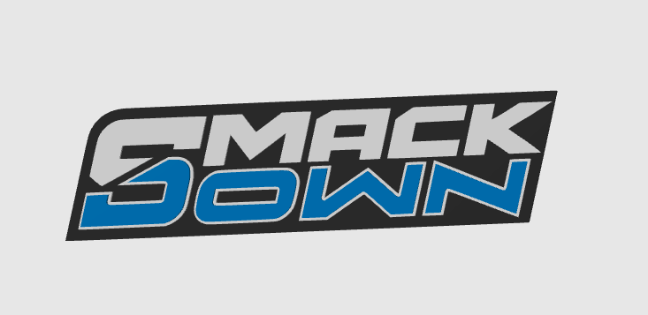 Smackdown 2024 Wrestling WWE  Freestanding Display Plaque, 3D Printed Logo