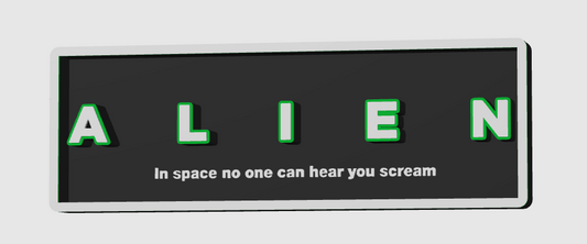 Alien 3D Printed Border Display Plaque