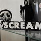 Scream Ghostface Logo Horror Freestanding Display Plaque, 3D Printed